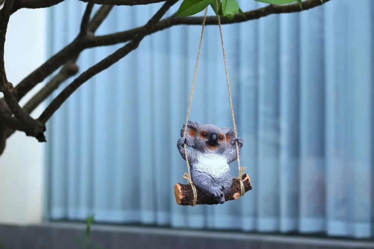 charming swinging koala figurine outdoor garden tree hanging ornament