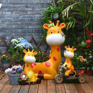 large cartoon giraffe planters outdoor garden decorations & yard ornaments
