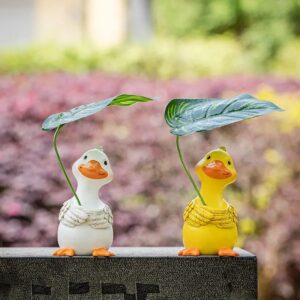 cute resin duck figurines: charming garden pond & fish tank decor