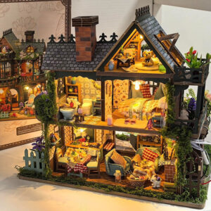 diy miniature elf garden villa dollhouse kit 3d puzzle craft gift