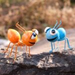 Creative Metal Ant Snail Wall Decor Rustic Garden Ornaments
