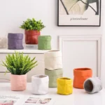 Creative Ceramic Paper Bag Shaped Planter for Succulents