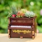 Retro Piano Succulent Planter - Vintage Desktop Home Decor
