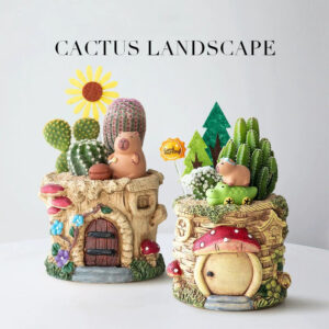 cute mini succulent cactus potted plants for office desk & gifts