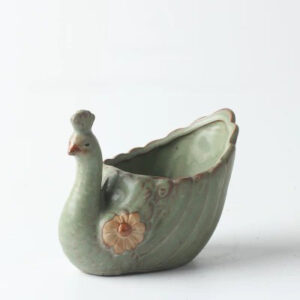Small Green Peacock Succulent Pot