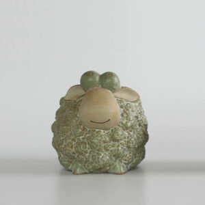 Small Green Textured Sheep Planter