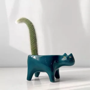 Green Cat Planter