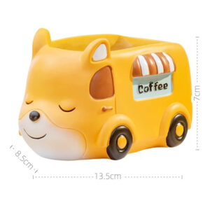 White Cat Cake Car Planter
