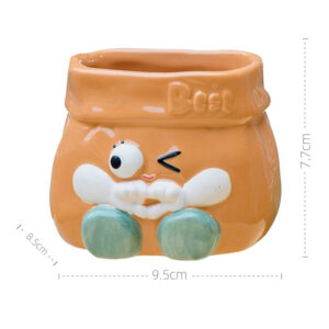 Orange Winking Mixed Cactus Pot