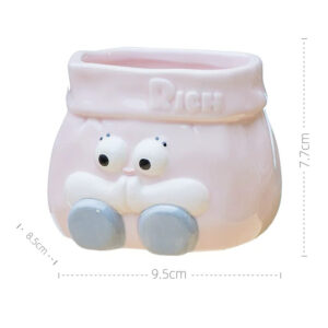 White Smiling Purple Pearl Planter