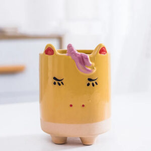 Yellow Unicorn Succulent Planter