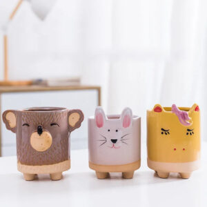 Koala Rabbit Unicorn Planters Set