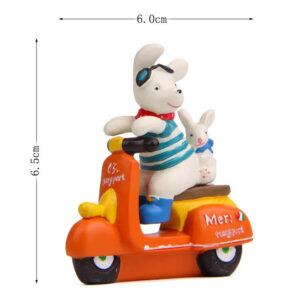 Rabbit Scooter Rider Figurine