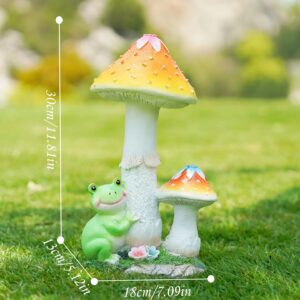 Tall Mushroom Green Frog 11.81in