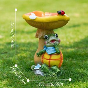 Yellow Mushroom Cartoon Turtle 8.66in
