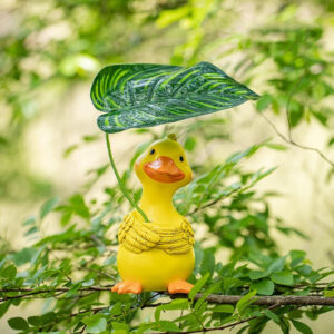 Yellow Duck Leaf Umbrella Decor