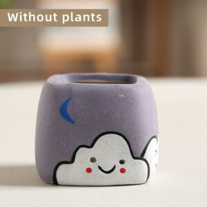 A-Lavender Square Cloud Pot