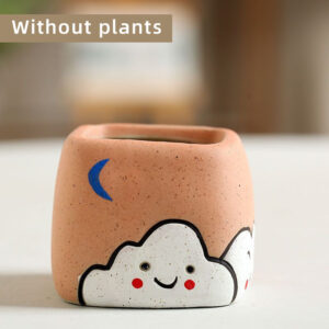 A-Peach Square Cloud Pot