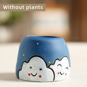 B-Green Round Cloud Pot