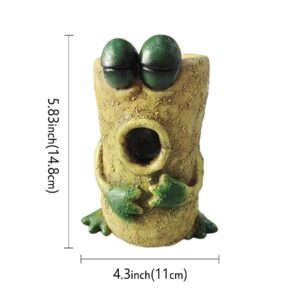 Tall O-Mouth Yellow Frog Planter