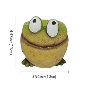 Round Smiling Yellow Frog Planter