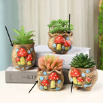 SKU Hand Painted Mushroom Pot 03 150x150