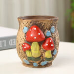 SKU Hand Painted Mushroom Pot 12 150x150