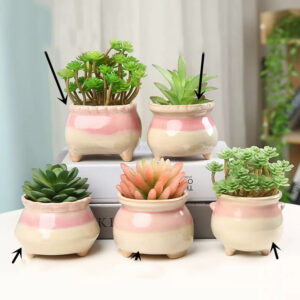 Two-Tone Pastel Footed Planters