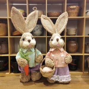 14.5in Green Pink Dotted Rabbits