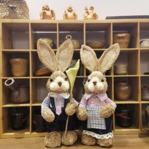 14.5in Grey Denim Dressed Rabbits