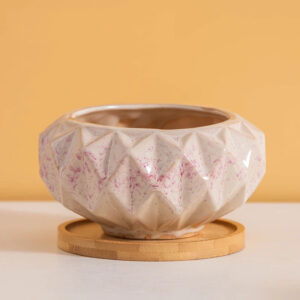 Diamond Low Pot with Tray