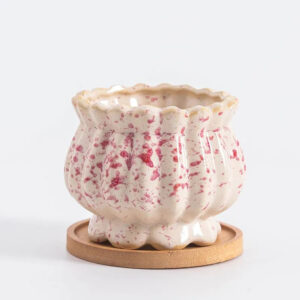 Petal Fluted Pot with Tray