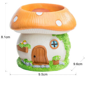 Yellow Mushroom House Flower Pot