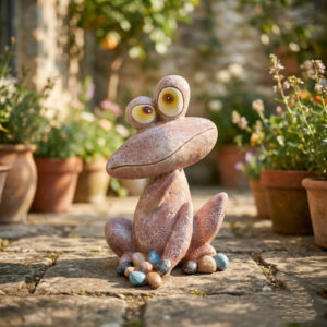 Terracotta Whimsical Standing Frog