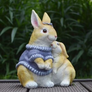 Blue Sweater Rabbit Pair