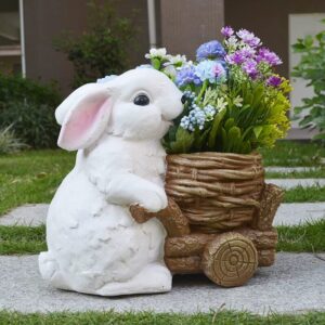 White Rabbit Basket Planter