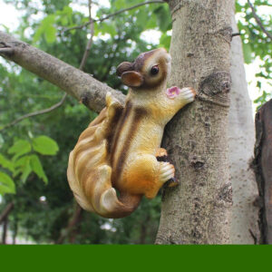 Set of 3 Squirrel Tree Statues