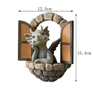 Cute Peeking Window Dragon