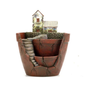 Resin Elevated Village Planter