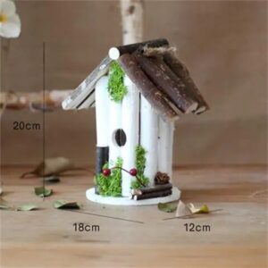 Cylindrical Log Rustic Birdhouse 7.87in