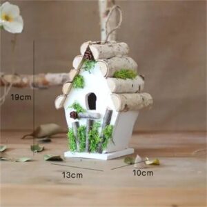 Tiered Birch Log Birdhouse 7.48in