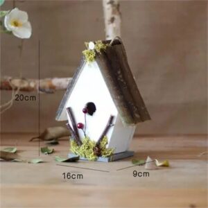 Dark Bark Roof Birdhouse 7.87in