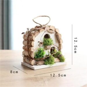 Small Round Log Birdhouse 4.92in