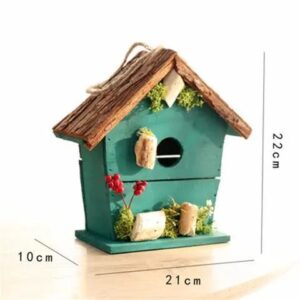 Large Green Two-Story Birdhouse 8.66in