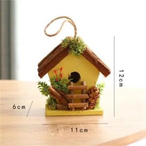 Small Yellow Ladder Birdhouse 4.72in