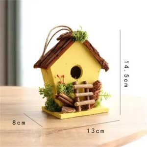 Medium Yellow Pinecone Birdhouse 5.71in