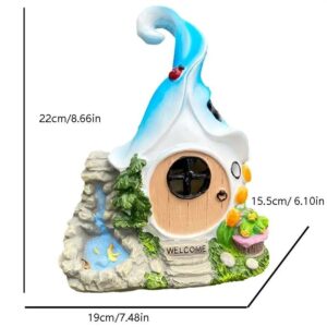 Blue Waterfall Fairy House Light