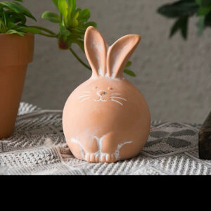 Cute Terracotta Round Rabbit
