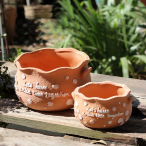 Terracotta Clover Pot Set (Large & Small)