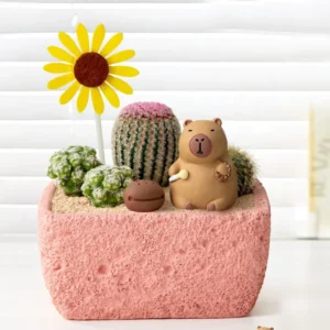 Pink Oasis Zen Capybara
